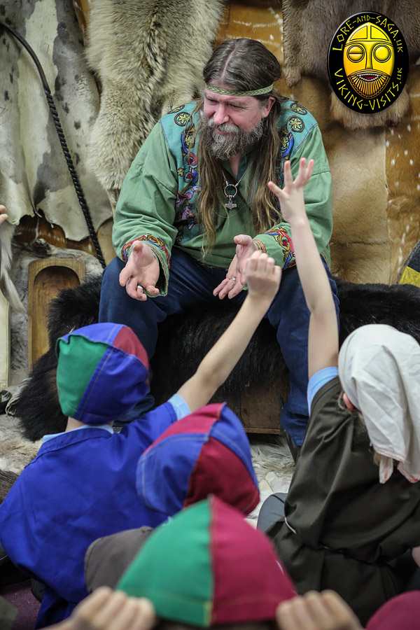 Anin school presentation engaging the children in exploring the life of the Vikings. www.Viking-Visits.uk